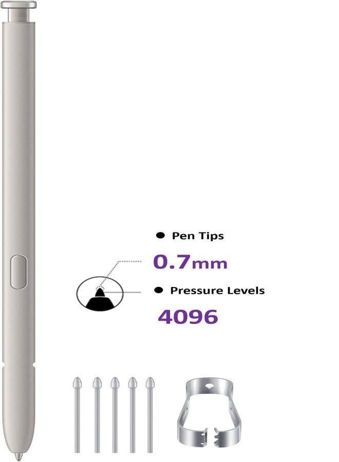 SLQ قلم بديل لجهاز سامسونج جالاكسي إس 25 ألترا، قلم إس بن إس 25 ألترا ستايلس [مستشعر ضغط 4096] مع 5 رؤوس/أطراف (أسود) - Image 3